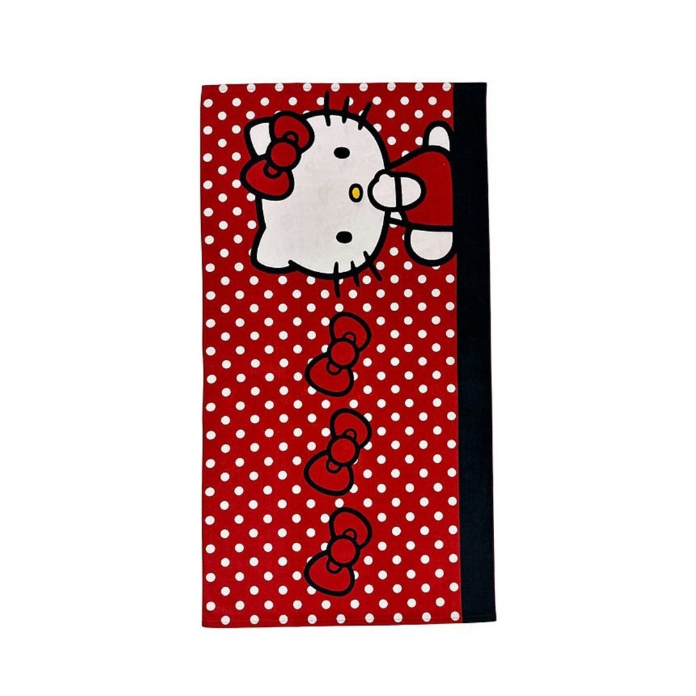 Hello Kitty Beach Towel Red White Polka Dot Cotton Kids